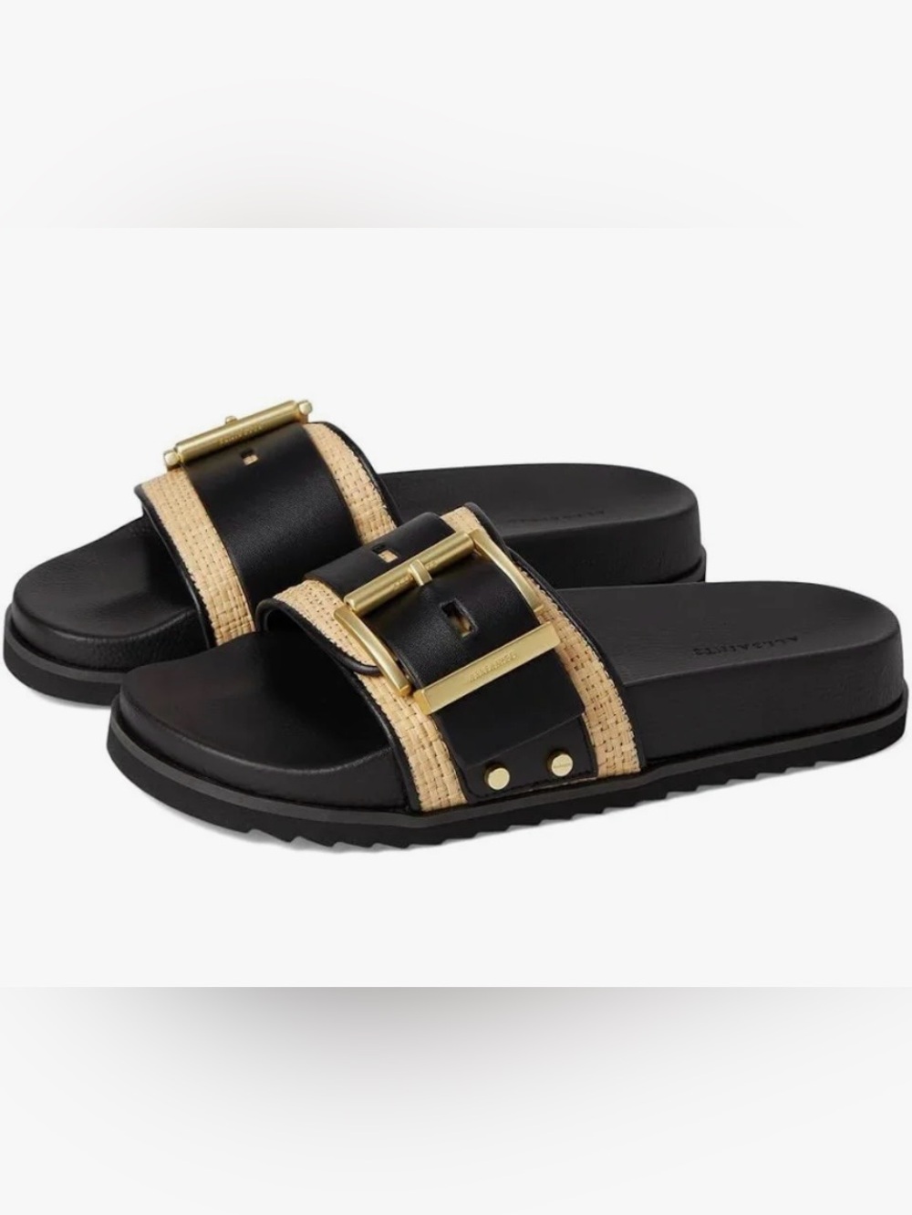 All Saints Ellie Raffia Studded Slider
